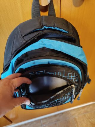 Mochila Escolar Fanspack Azul y Negra