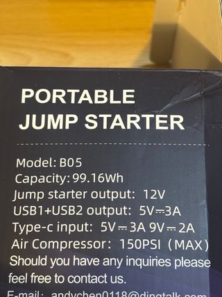 Arrancador Batería Coche con Compresor