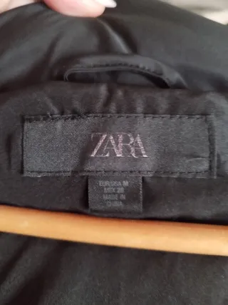 Plumífero Zara Negro Talla M Nuevo