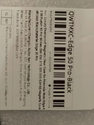 Cover protettiva per Motorola Edge 50 Pro, nera