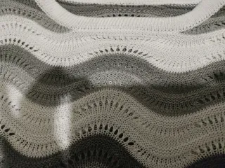 Jersey mujer ondas gris y blanco