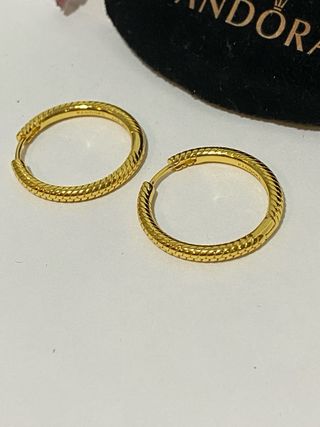 Pendientes Aro Pandora Dorados