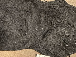 Vestido largo negro lentejuelas