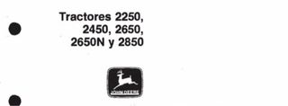 Manual John Deere Tractores 2250, 2450, 2650, 2650