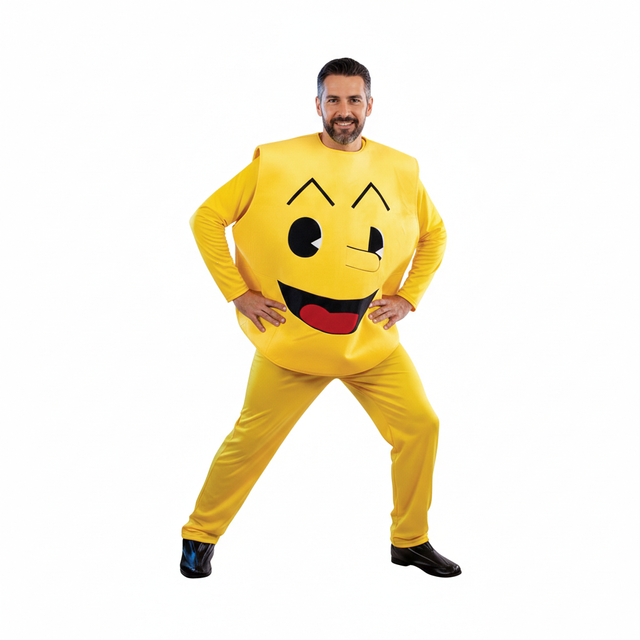 Disfraz Emoji Guiño Talla L - Traje Amarillo