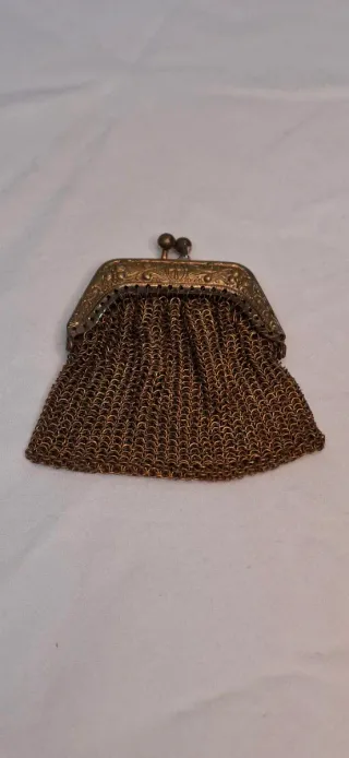 Monedero de latón dorado estilo vintage