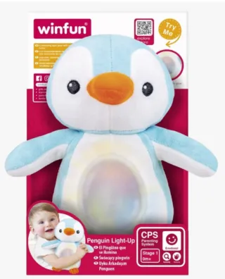 Pingüino de peluche WinFun con luz y sonidos