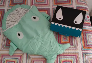 Saco bebé tiburón mint