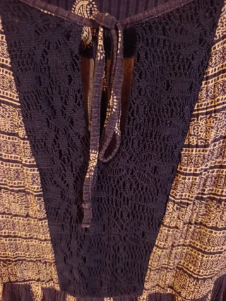 Vestido Boho Beige y Azul