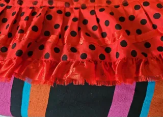 Disfraz Sevillana Niña Rojo Lunares talla 6