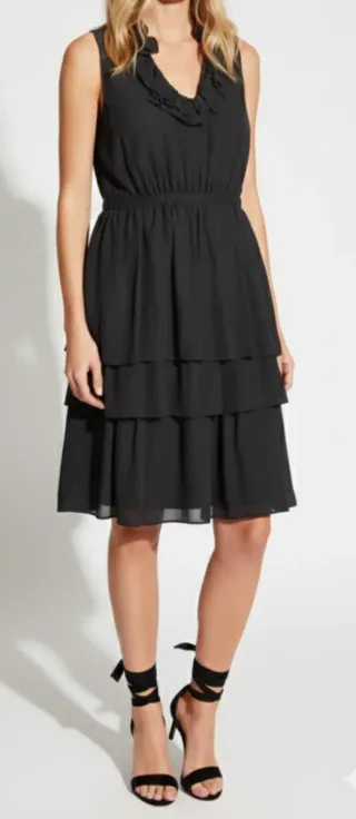 Vestido negro seda
