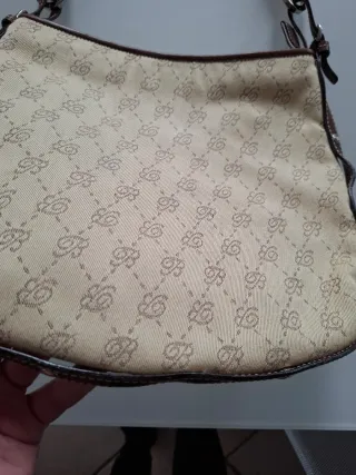 Borsa Blumarine beige inserti in pelle tracolla