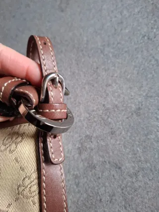 Borsa Blumarine beige inserti in pelle tracolla