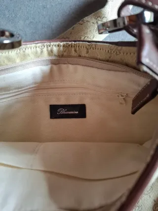 Borsa Blumarine beige inserti in pelle tracolla