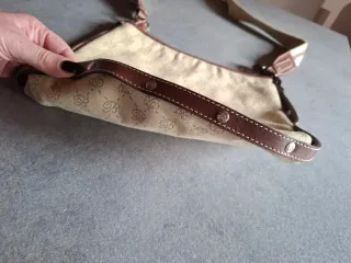 Borsa Blumarine beige inserti in pelle tracolla