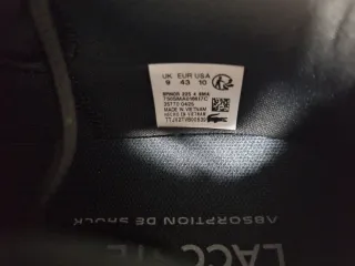 Zapatillas Lacoste Hombre T43 Negras Nuevas