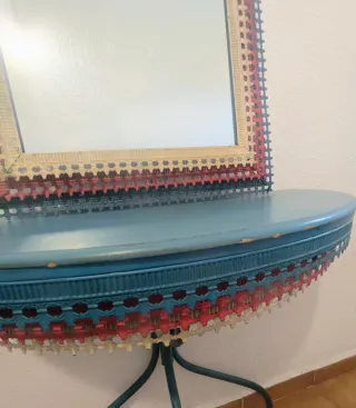 Mueble recibidor con espejo