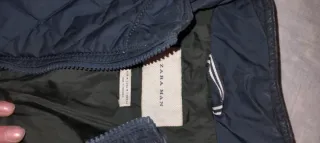 Abrigo acolchado Zara azul hombre