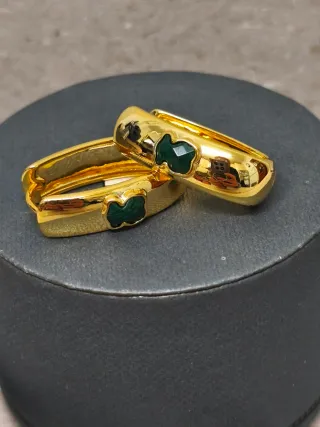 Pendientes Tous Oro y Verde