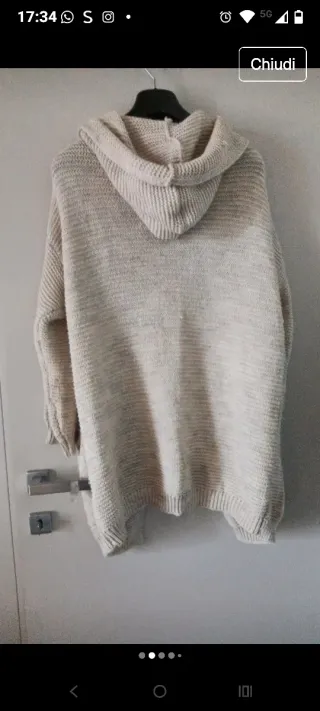 Cardigan beige taglia unica
