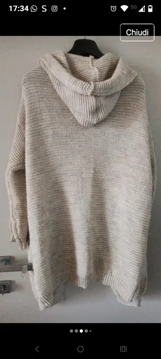Cardigan beige taglia unica