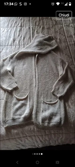 Cardigan beige taglia unica
