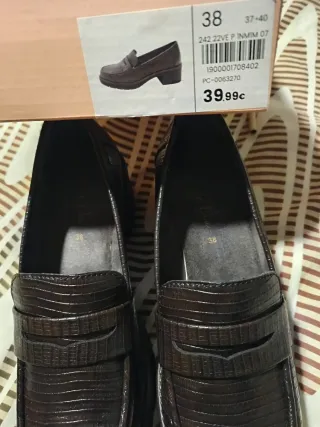 Mocasines marrones talla 38