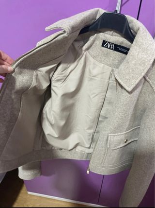 Chaqueta Zara Beige/Gris