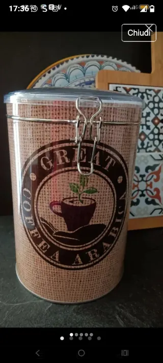 Contenitore caffè/tè in juta