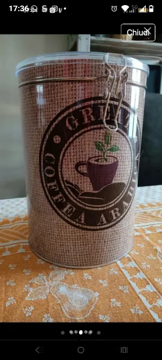 Contenitore caffè/tè in juta