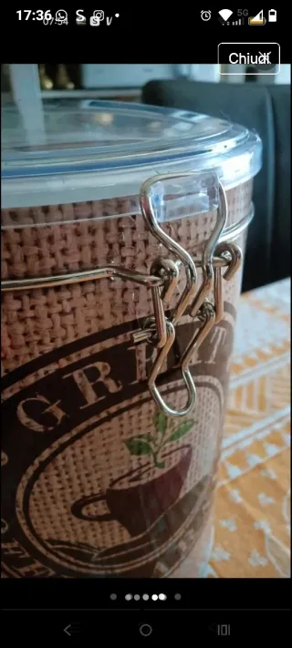 Contenitore caffè/tè in juta