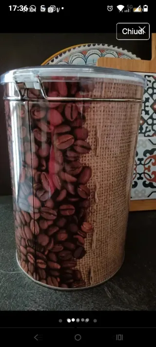 Contenitore caffè/tè in juta