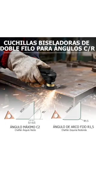 Herramienta biselado neumática