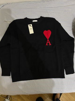 Jersey Ami Paris Negro/Rojo Talla S