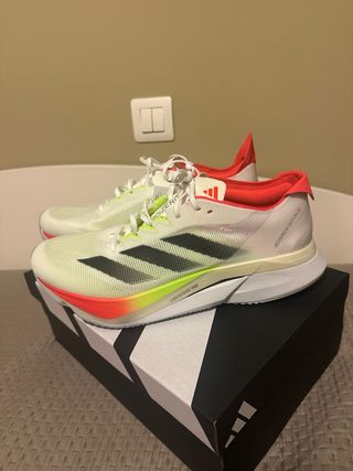 Adidas Adizero Boston 12 Blancas/Amarillas