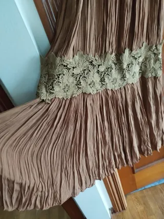 Vestido Zara Arrugado Bordado S nuevo