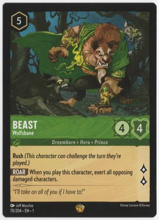 Beast Wolfsbane Lorcana The First Chapter N 70 Eng