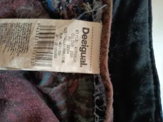 Pantalón Desigual Negro Bordado Mariposa