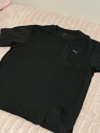 Camiseta Puma Negra con Cremallera