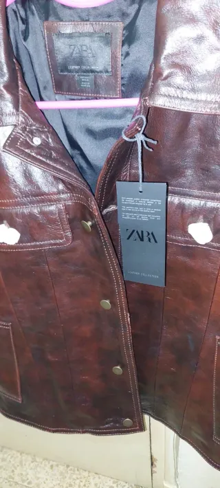 Chaqueta Zara Piel Hombre Nueva