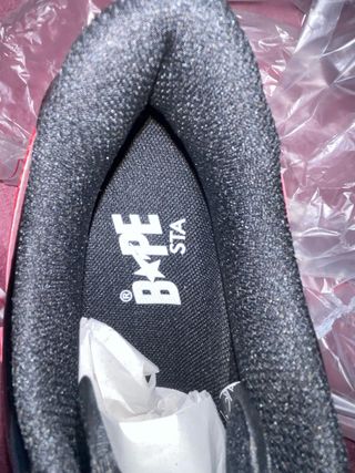 BAPE Bapesta Zapatillas Negras y Rojas