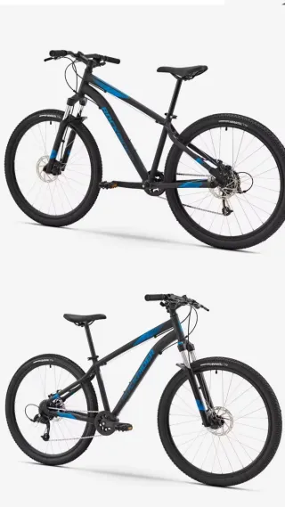 Bicicleta Montaña Rockrider Negra/Azul