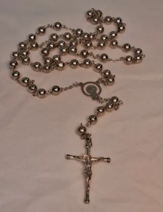 Rosario de Plata de Ley