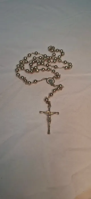 Rosario de Plata de Ley