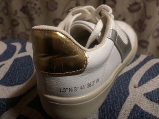 Zapatillas blancas plateadas talla 37