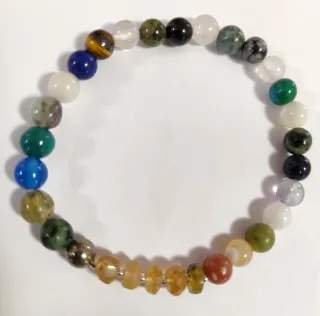 Pulsera Ámbar Natural Plata 925 Con minerales natu