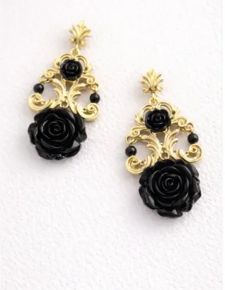 Lote Flamenca Bata, Mantón, 2 Pendientes y Flor