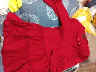 Vestido rojo volantes talla S/M