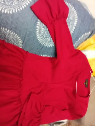 Vestido rojo volantes talla S/M