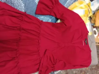 Vestido rojo volantes talla S/M